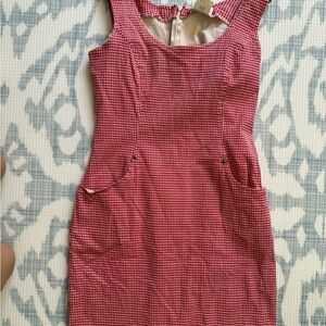 Moda International Red Checkered dress